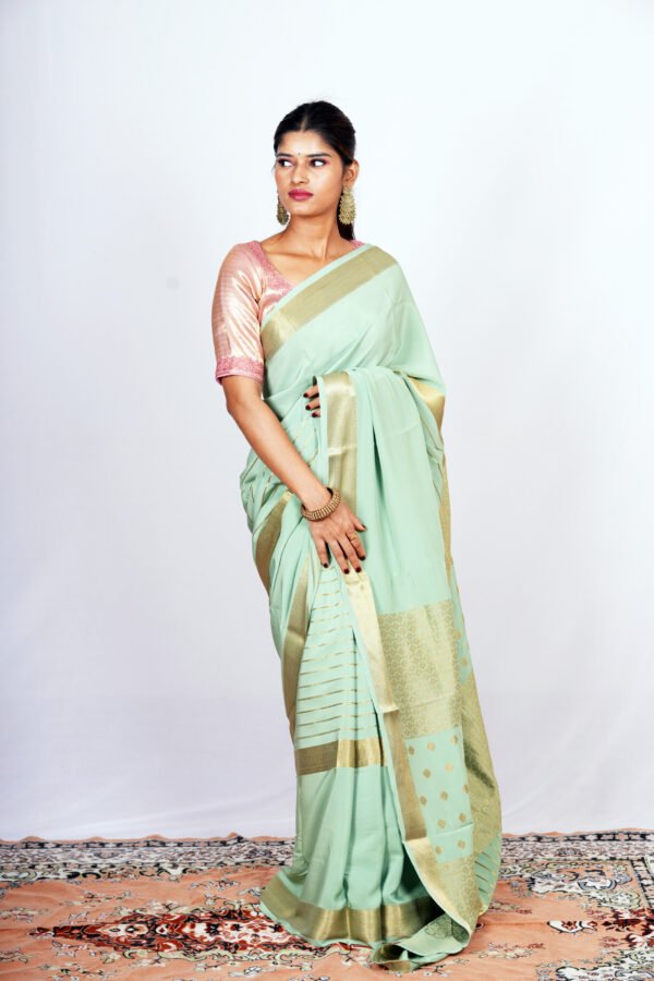 KUSUM REKHA - Made to order in gold lace zari - Image 3