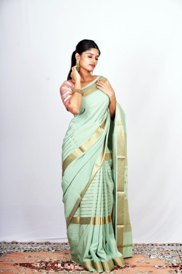 KUSUM REKHA - Made to order in gold lace zari - Image 4